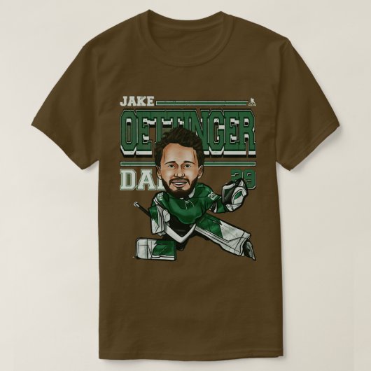 Jake Oettinger Dallas toon TShirt 1 (Design vorne)