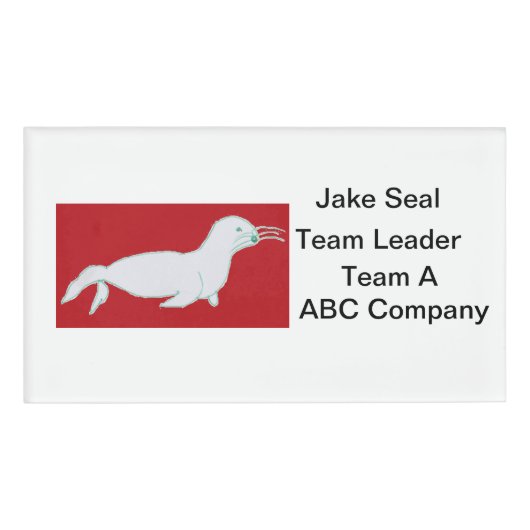 Jake Seal Namensschild Namenschild (Vorderseite)