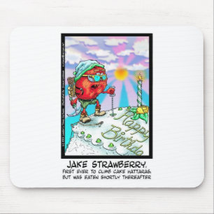 Jake Strawberry Funny Dessert Geschenke & Links Mousepad