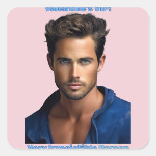 Jake - Valentinas VIP Quadratischer Aufkleber