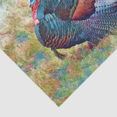 Jake Wild Turkey Monet Style Zeichnend Dekoupage Seidenpapier (Ausschnitt)