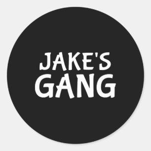 Jake's Gang Vorname Jake Bachelor Party Hochzeit Runder Aufkleber