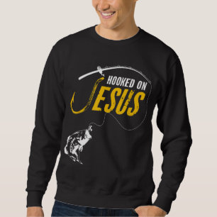 Jakob auf Jesus Funny Christliche Fischerei Sweatshirt
