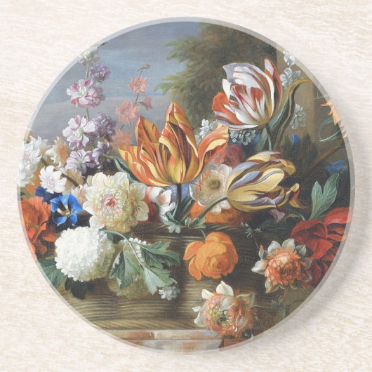 Jakob Bogdani Tulips Peonies und andere Blume Getränkeuntersetzer (Vorne)