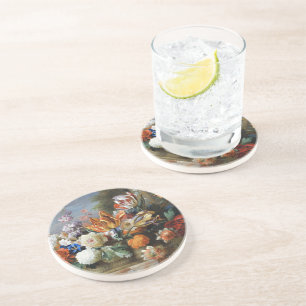 Jakob Bogdani Tulips Peonies und andere Blume Getränkeuntersetzer