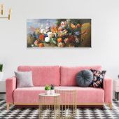 Jakob Bogdani Tulips Peonies und andere Blume in Leinwanddruck (Insitu (Wohnzimmer))