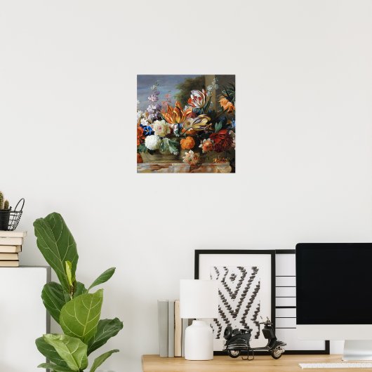 Jakob Bogdani Tulips Peonies und andere Blume Poster (Heimbüro)