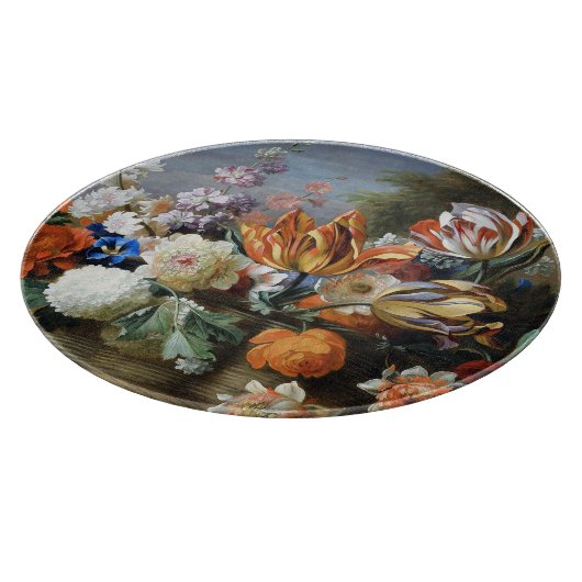 Jakob Bogdani Tulips Peonies und andere Blume Schneidebrett (Ecke)