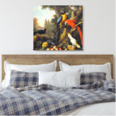 Jakob bogdani Two Macaws a Cockatoo a Red-billed Leinwanddruck (Insitu (Schlafzimmer))