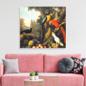 Jakob bogdani Two Macaws a Cockatoo a Red-billed Leinwanddruck (Insitu (Wohnzimmer))