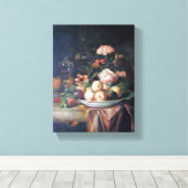 Jakob Bogdany A Dish of Pfirsiche and Plums on a M Leinwanddruck (Insitu (Holzboden))