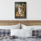 Jakob Bogdany A Vase der Blume mit Obst und Gemüse Leinwanddruck (Insitu (Schlafzimmer))