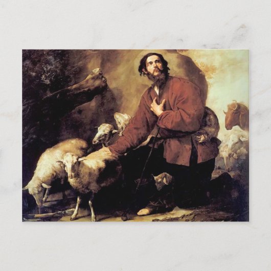 Jakob mit der Flock von Laban von Jusepe de Ribera Postkarte (Vorderseite)