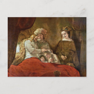 Jakob segnet die Söhne Josephs Postkarte
