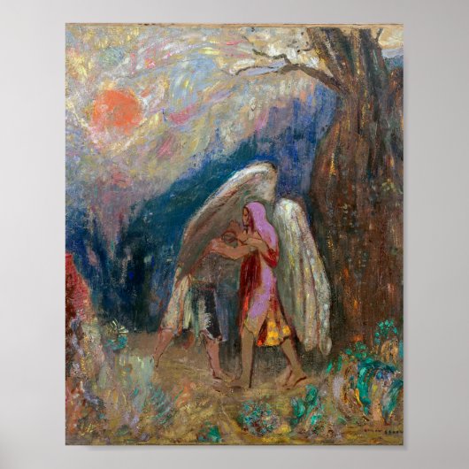 Jakob und der Engel | Odilon Redon | Poster (Vorne)