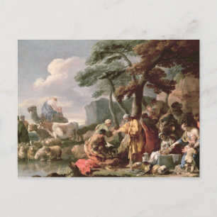 Jakob vergräbt die seltsamen Götter unter der Eich Postkarte