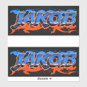 Jakob Vorname Name Graffiti Aufkleber Sticker