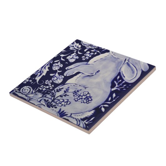 Jakobinerrinder Blume Blauer Untergrund R Fliese (Seite)