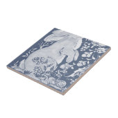 Jakobinerrinder Vögel Denim Blue White Bottom L Fliese (Seite)