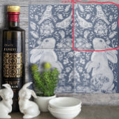 Jakobinerrinder Vögel Denim Blue White Top R Fliese