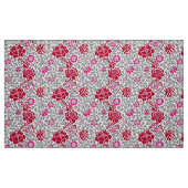 Jakobinflora, tiefrotes Rosa und Grau Stoff (Fat Quarter (45,7 x 55,9 cm))