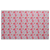 Jakobinflora, tiefrotes Rosa und Grau Stoff (Yard (91,4 cm))
