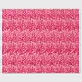 Jakobinische Blume Damask, Fuchsia und Light Pink Geschenkpapier (Flach)