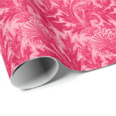 Jakobinische Blume Damask, Fuchsia und Light Pink Geschenkpapier (Rolleneckpunkt)