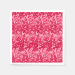 Jakobinische Blume Damask, Fuchsia und Light Pink Serviette