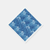 Jakobinische Blume Damask, Kobalt und Light Blue Serviette (Ecke)