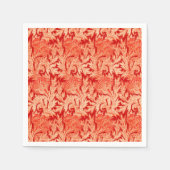 Jakobinische Blume Damask, Mandarin und Light Oran Serviette (Vorderseite)