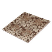 Jakobinische Blume Damask, Taupe Tan und Creme Fliese (Seite)