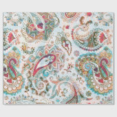 Jakobinisches nahtloses Muster Hintergrund der Blu Geschenkpapier (Flach)