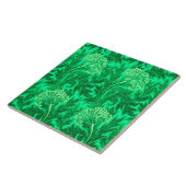 Jakobische Blume Damask, Emerald und Lime Green Fliese (Seite)