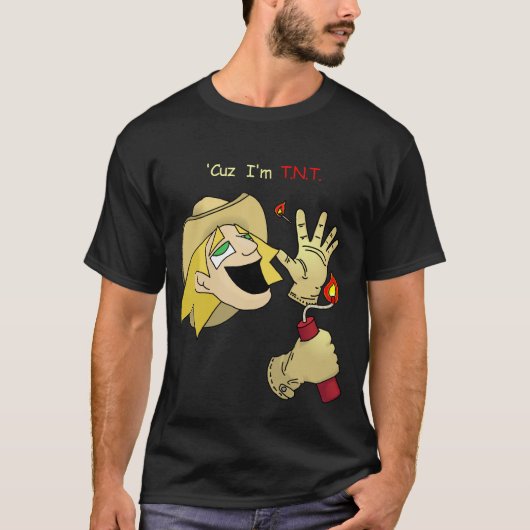 Jakobrm - r-Comic, rauchende Gewehre TNT T-Shirt (Vorderseite)