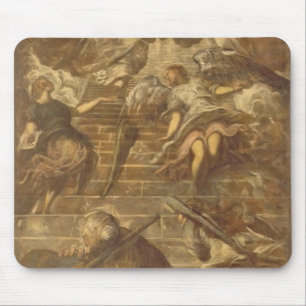 Jakobs Leiter (Öl auf Leinwand) Mousepad