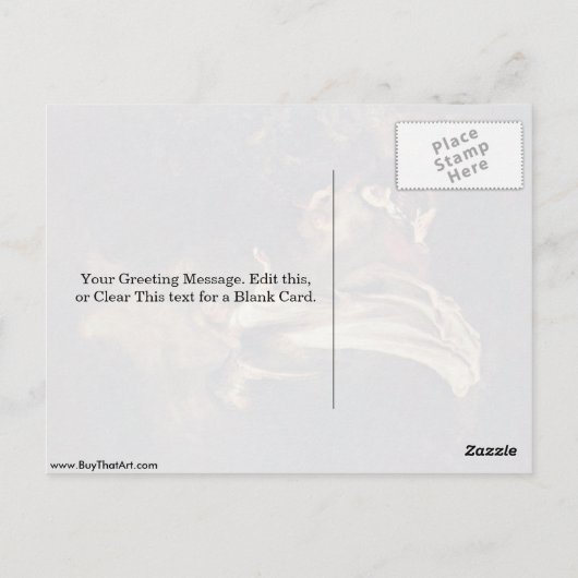 Jakobs Traum von der Frau von Ferdinand Bol Postkarte (Rückseite)