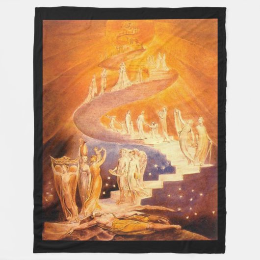 Jakobs Traum von William Blake Fleecedecke (Vorderseite)