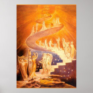 Jakobs Traum von William Blake Poster