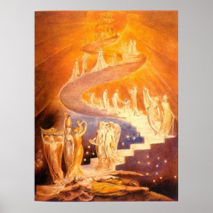 Jakob's Traum von William Blake Poster