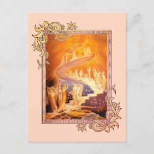 Jakob's Traum von William Blake Postkarte