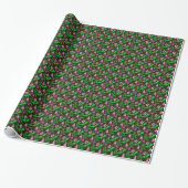 Jakobsblume - rosa, grün, Schokolade Geschenkpapier (Ungerollt)