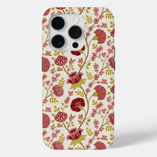 Jakobsbraun Muster Reds Pinks Gold Creme Case-Mate iPhone Hülle (Rückseite)