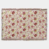Jakobsbraun Muster Reds Pinks Gold Creme Decke (Vorderseite)