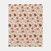 Jakobsbraun Muster Reds Pinks Gold Creme Fleecedecke (Vorderseite)