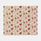 Jakobsbraun Muster Reds Pinks Gold Creme Fleecedecke (Vorderseite (Horizontal))
