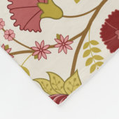 Jakobsbraun Muster Reds Pinks Gold Creme Fleecedecke (Ecke)