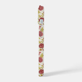 Jakobsbraun Muster Reds Pinks Gold Creme iPhone 15 Hülle (Linke Seite)