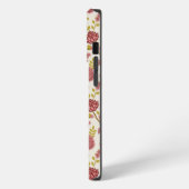 Jakobsbraun Muster Reds Pinks Gold Creme iPhone Hülle (Linke Seite)