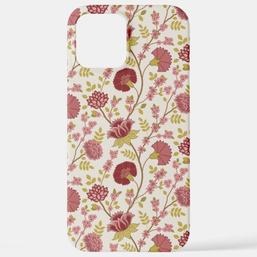 Jakobsbraun Muster Reds Pinks Gold Creme iPhone Hülle (Rückseite)